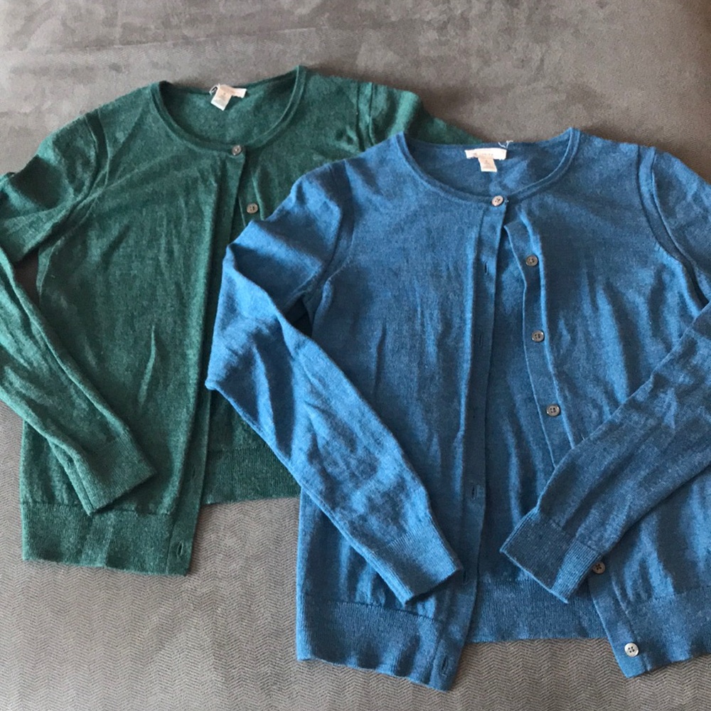 Two Merino Wool Gap Cardigans